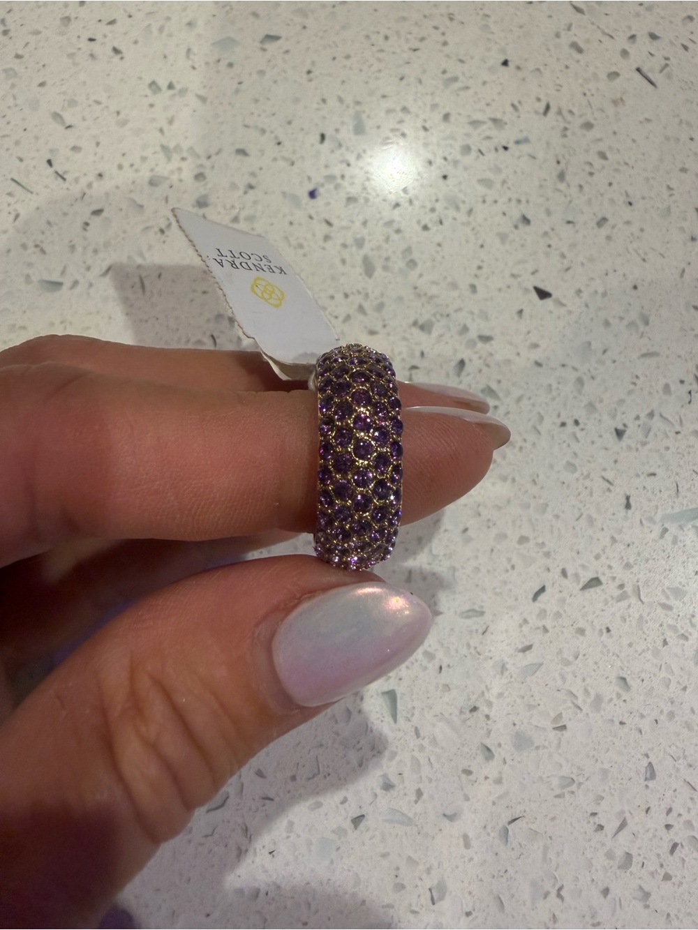 Kendra Scott Amethyst Pave Dome Statement Ring